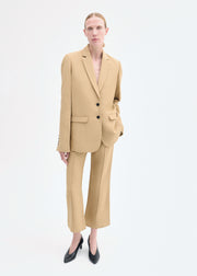 Structured Single-Breasted Blazer - Camel - CO Collections